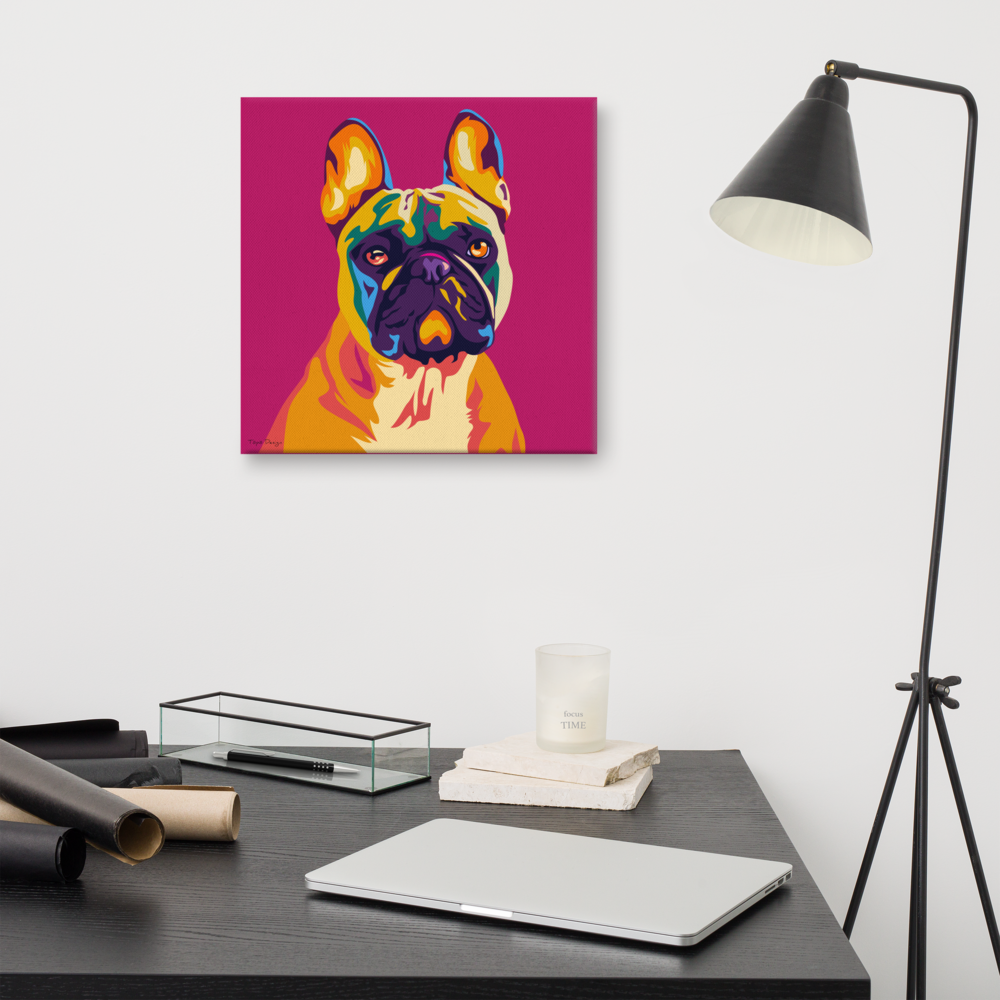 Ranskanbulldoggi Canvas-taulu, Pop Art