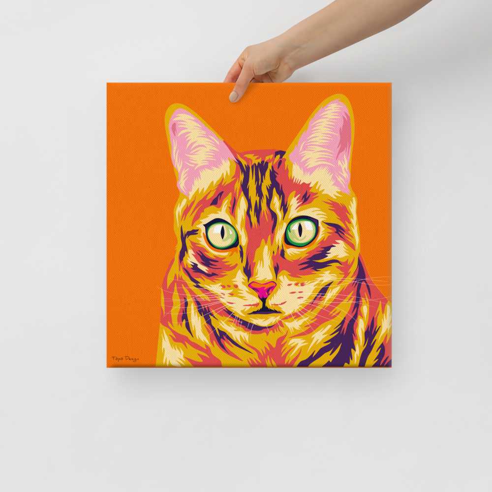 Bengali kissa Canvas-juliste, Pop Art