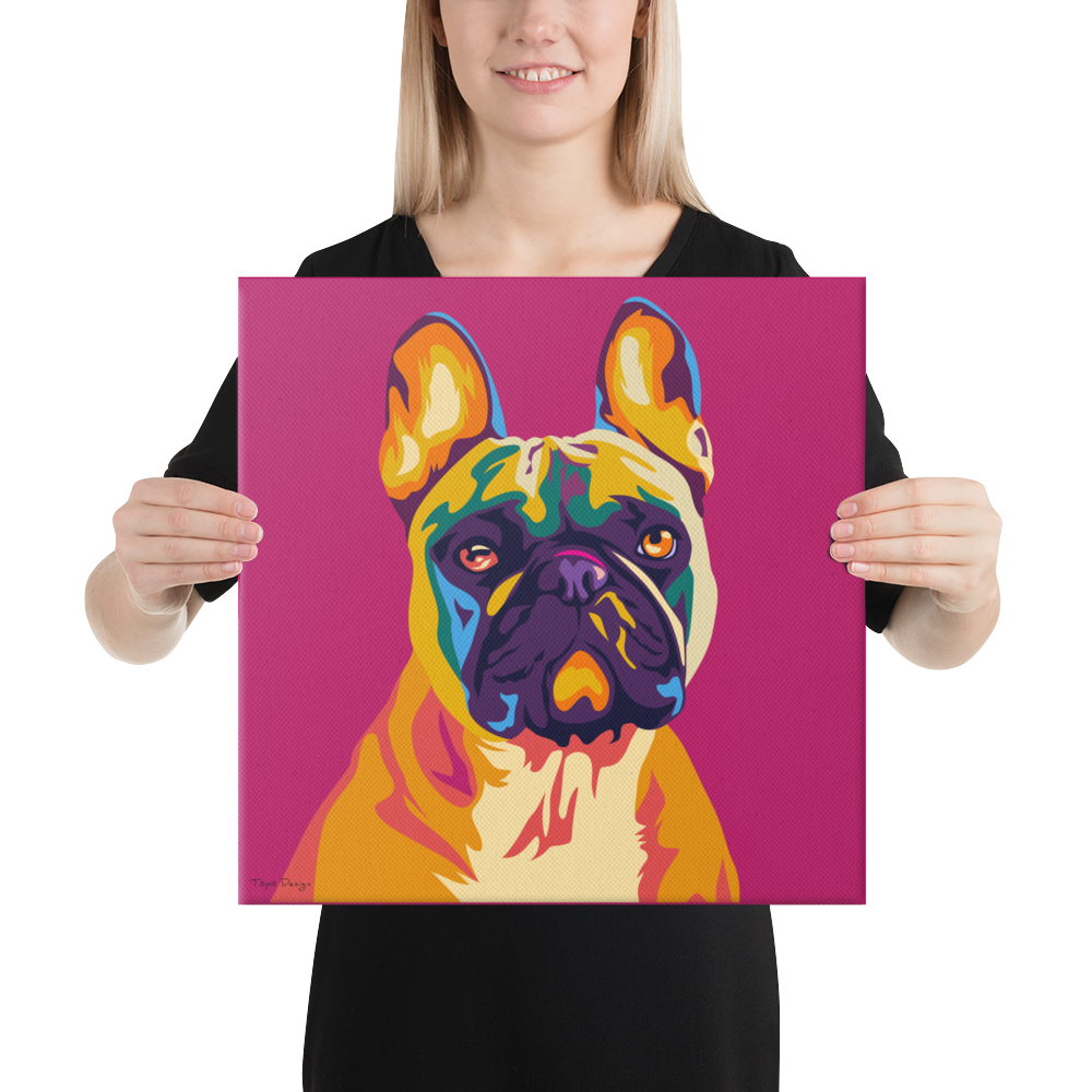 Ranskanbulldoggi Canvas-taulu, Pop Art