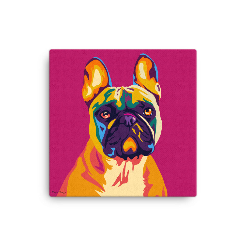 Ranskanbulldoggi Canvas-taulu, Pop Art