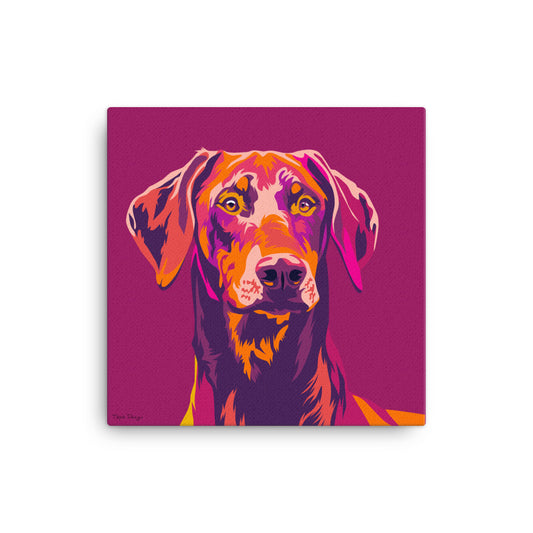 Dobermanni Canvas-taulu, Pop Art