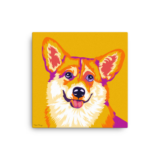 Welsh corgi pembroke Canvas-taulu, Pop Art