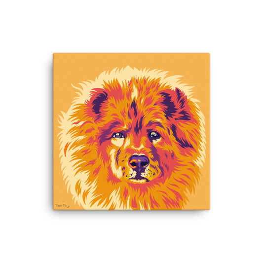 Chow chow Canvas-taulu, Pop Art