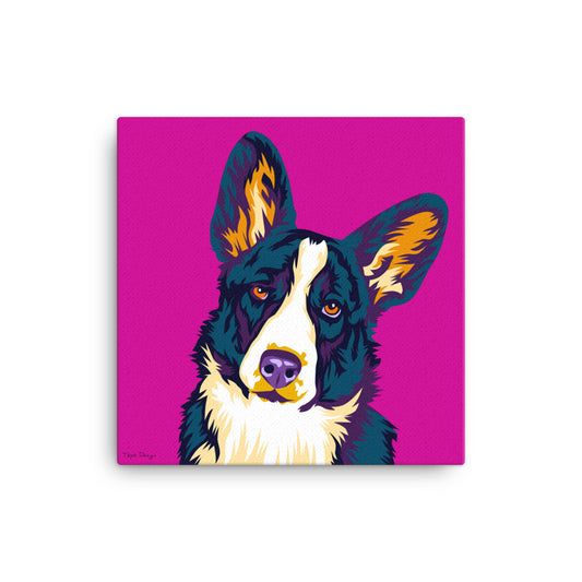 Welsh corgi cardigan Canvas-taulu, Pop Art