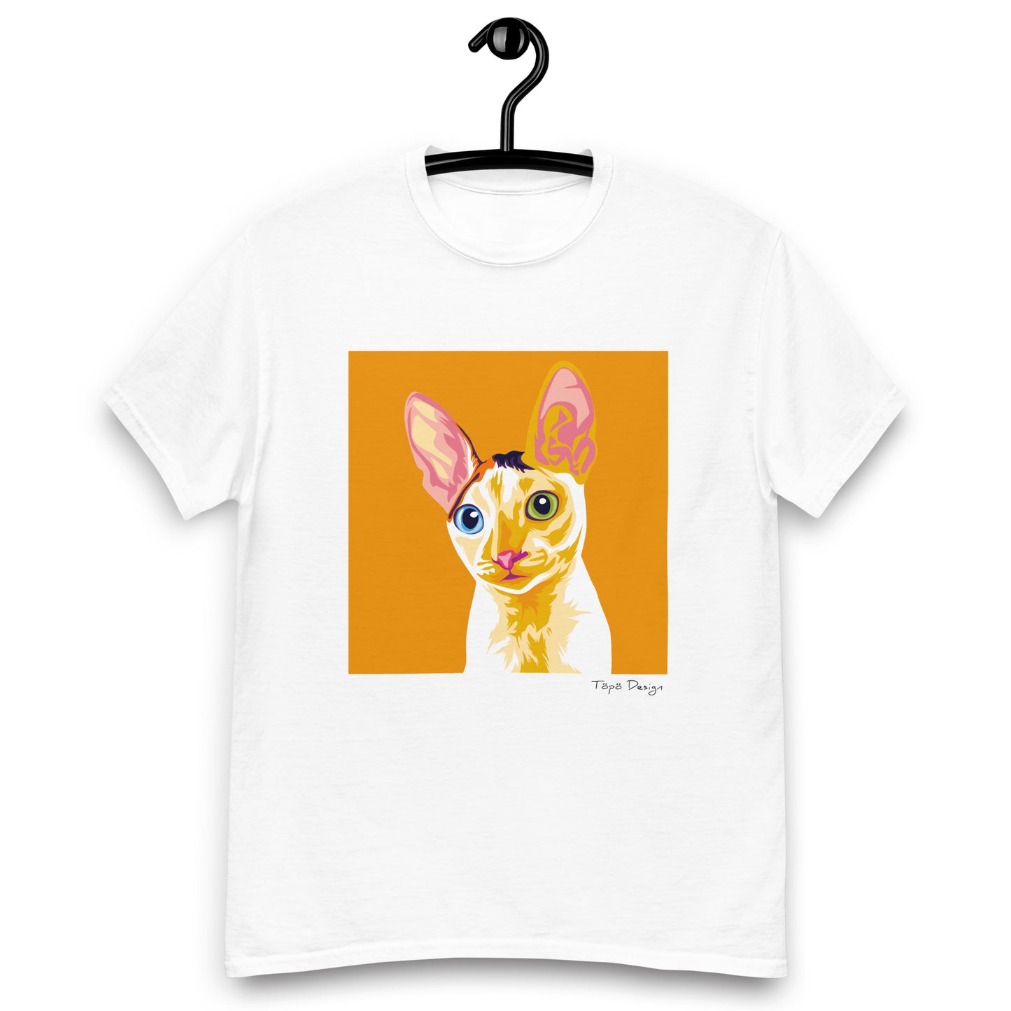 Cornish Rex kissa T-paita, Pop Art