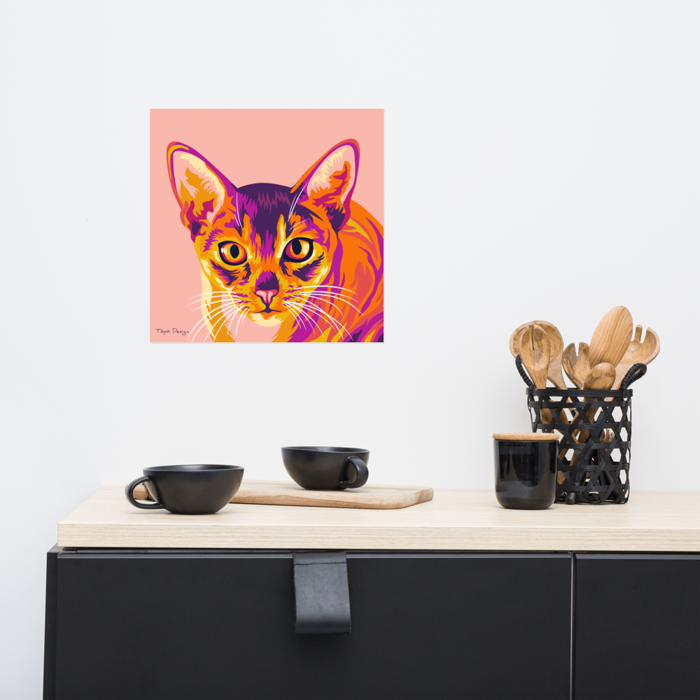 Abessinialainen kissa Juliste, Pop Art