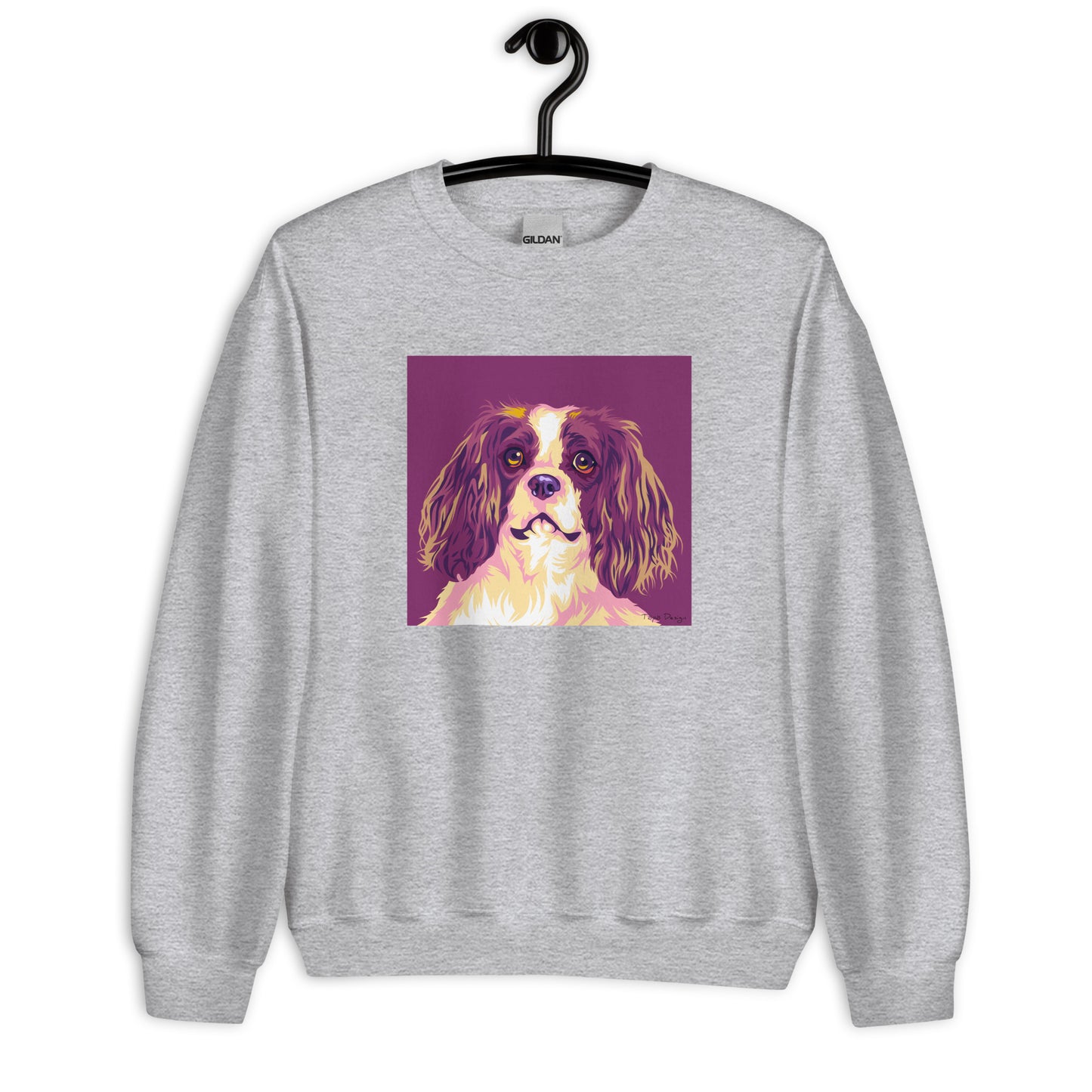 Cavalier kingcharlesinspanieli Collegepaita, Pop Art